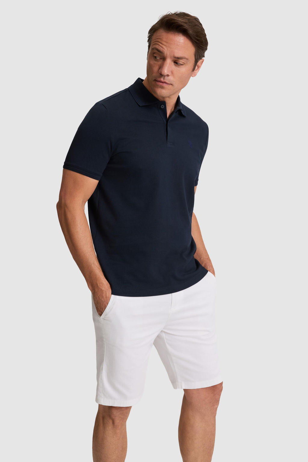 Erkek Koyu Lacivert Regular Fit Polo Yaka Basic Ti__rt - U.s. polo assn фото 3