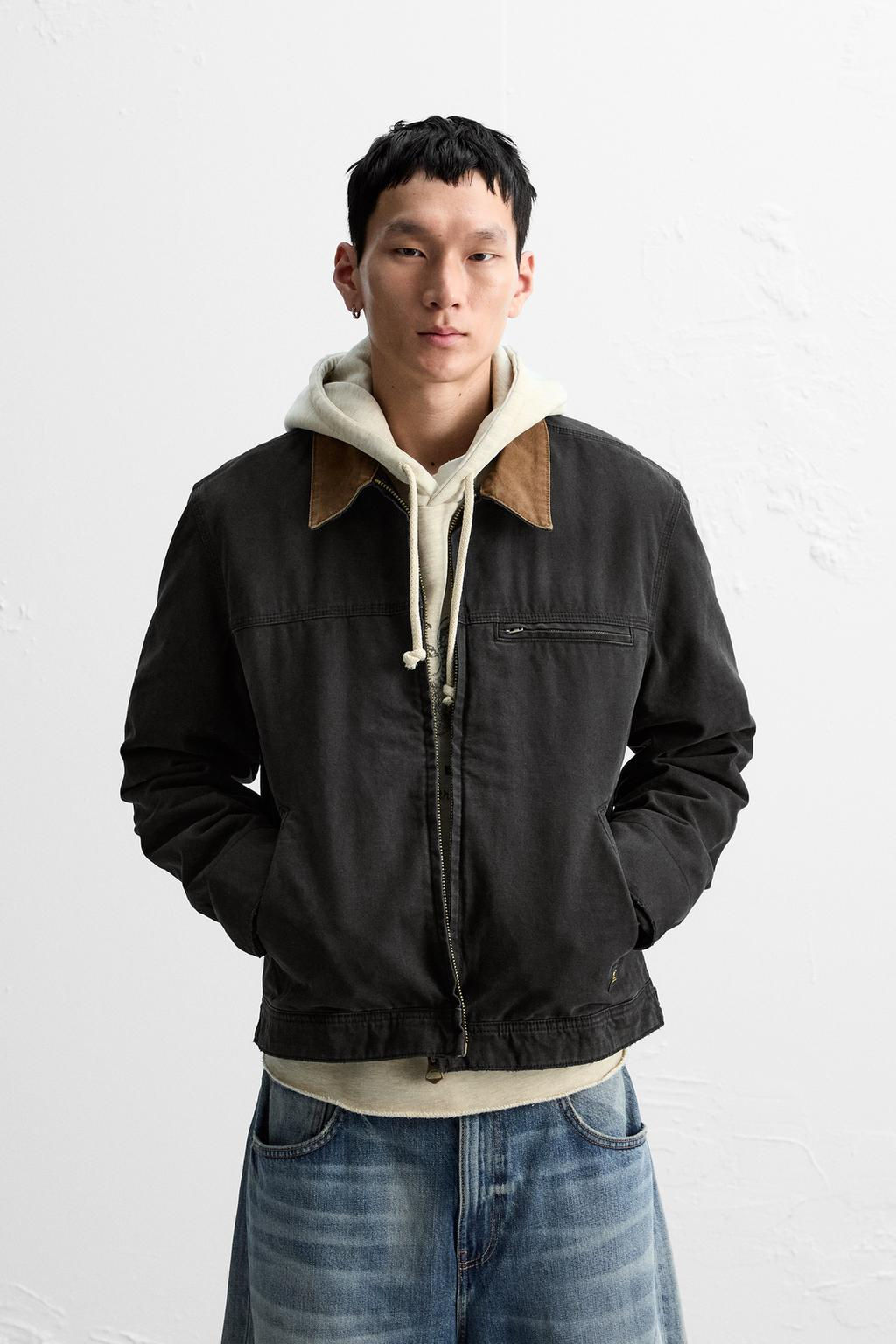 JACKET WITH CONTRAST COLLAR - Zara фото 10