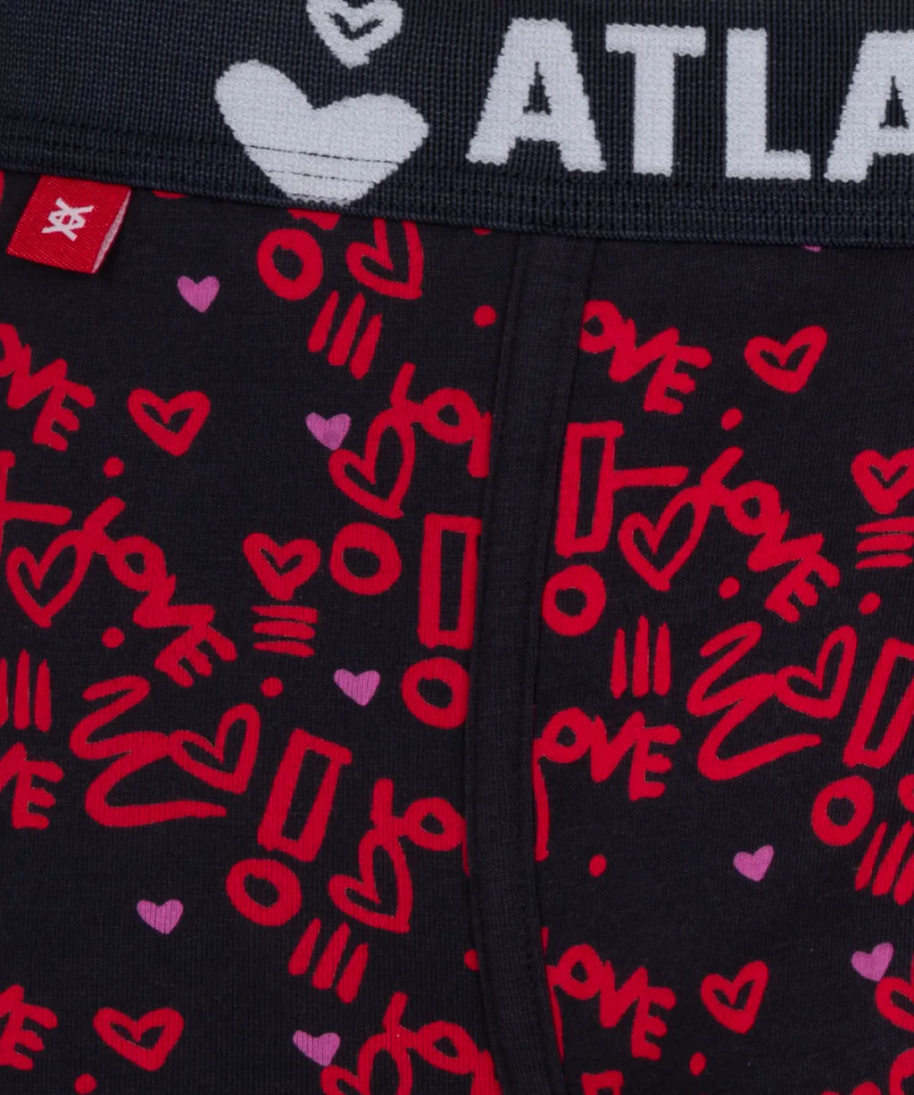 ATLANTIC 2GMH-018 Трусы шорты Valentines - набор 2 шт.  фото 9