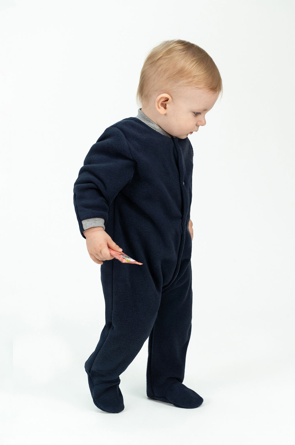 Комбинезон ясельный флисовый темносиний