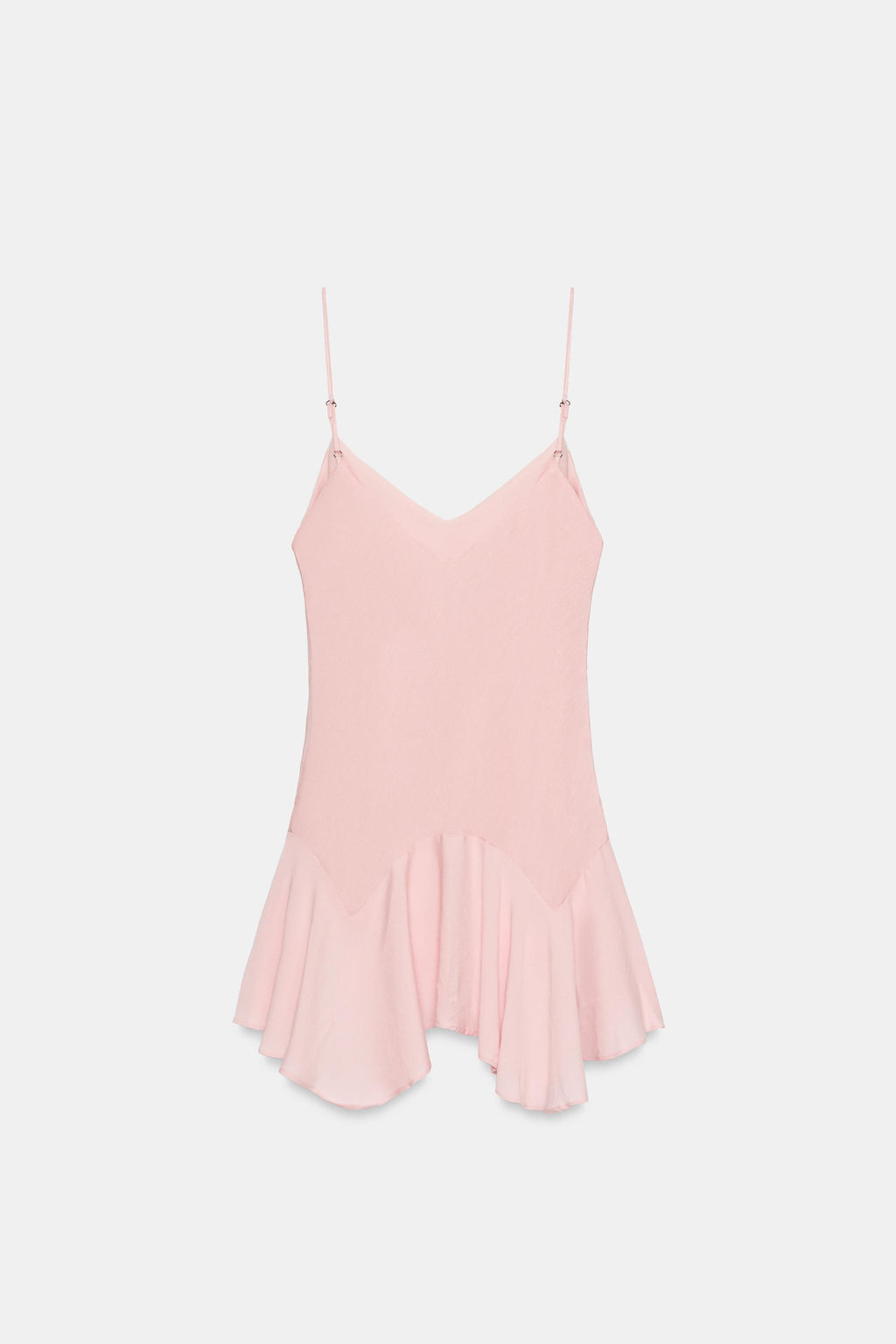 VESTIDO COMBINADO VOLANTE / Rosa claro - Zara фото 7