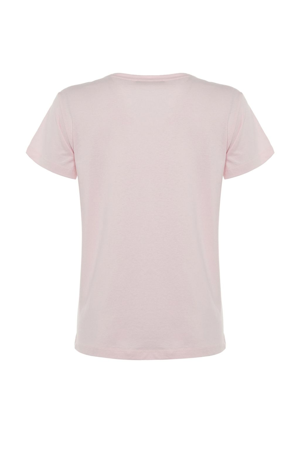 TRENDYOLMILLA Kahverengi-Bej-Haki Cizgili 3lu Paket Basic Bisiklet Yaka Orme T-Shirt TWOSS20TS0146 фото 21