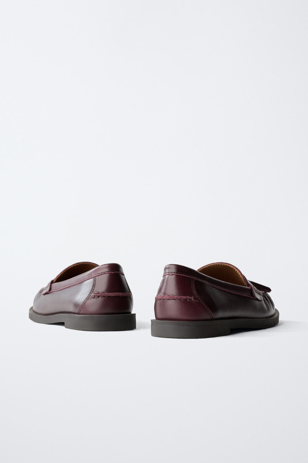 LEATHER TASSEL LOAFERS LIMITED EDITION - Zara фото 5