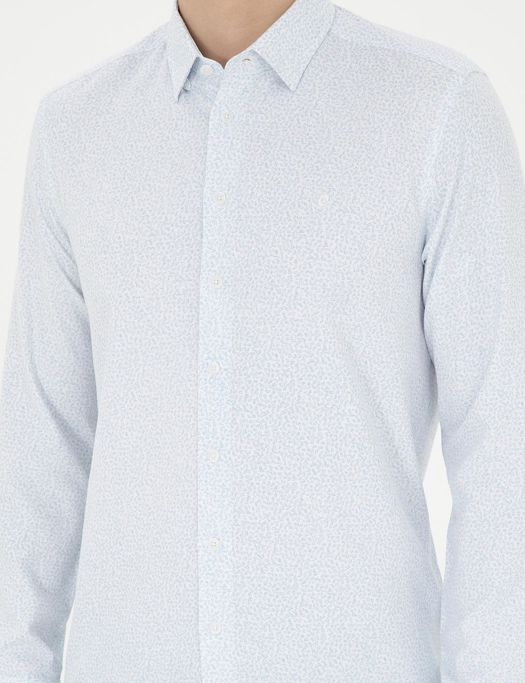 Рубашка Pierre Cardin Slim Fit светло-голубая