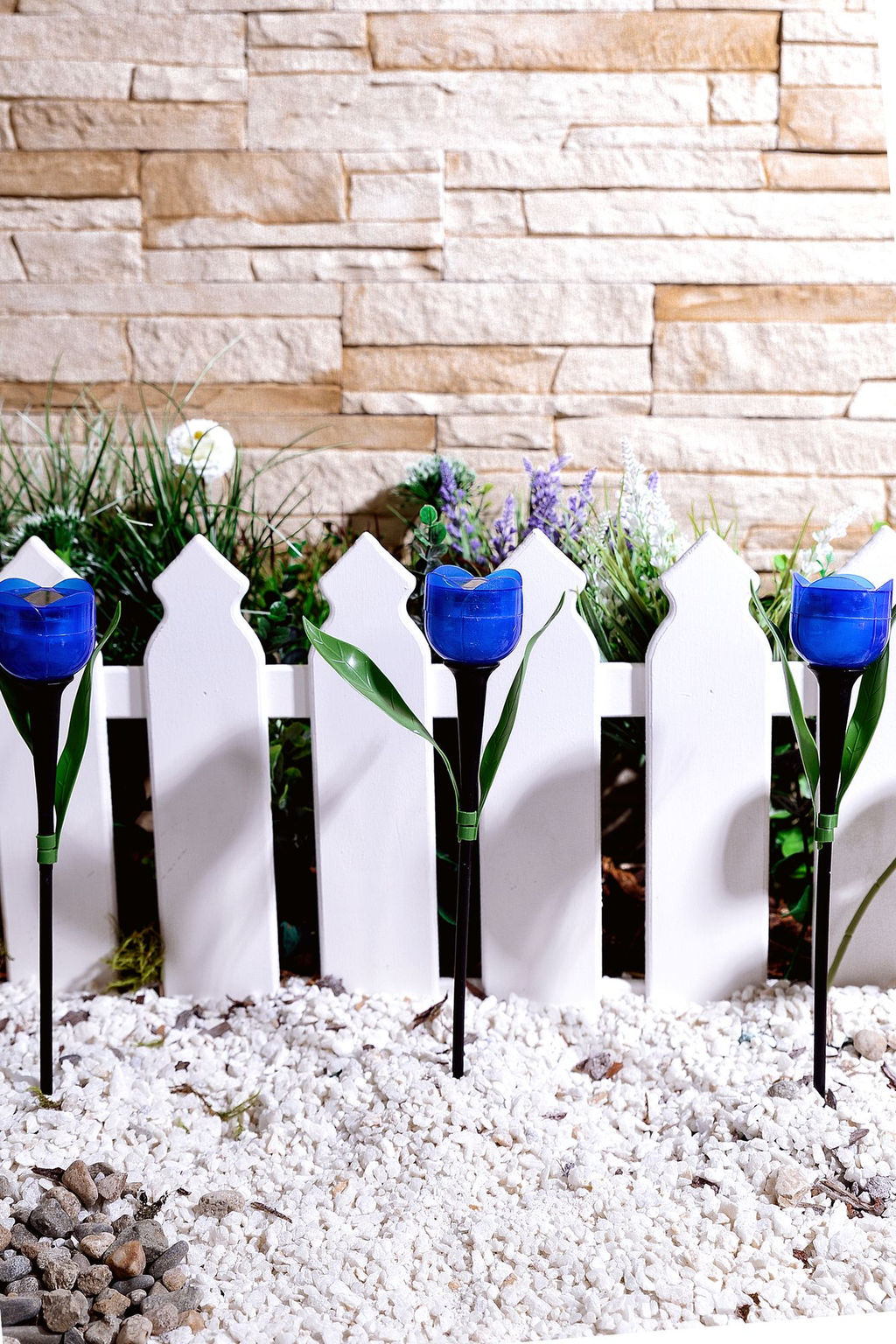 USL-C-454/PT305 BLUE TULIP Садовый светильник на солнечной батарее "Синий тюльпан". Белый свет. 1*LR аккумулятор в/к. IP44. TM Uniel.