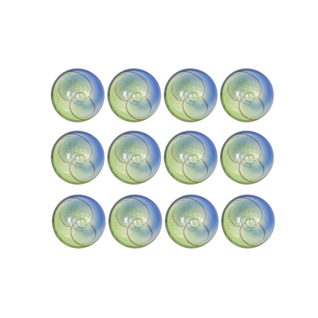 Бусина стеклянная Zlatka DBS-01 12 x 15 мм 12 шт в пластиковой упаковке СК/Распродажа №06 зеленый/голубой