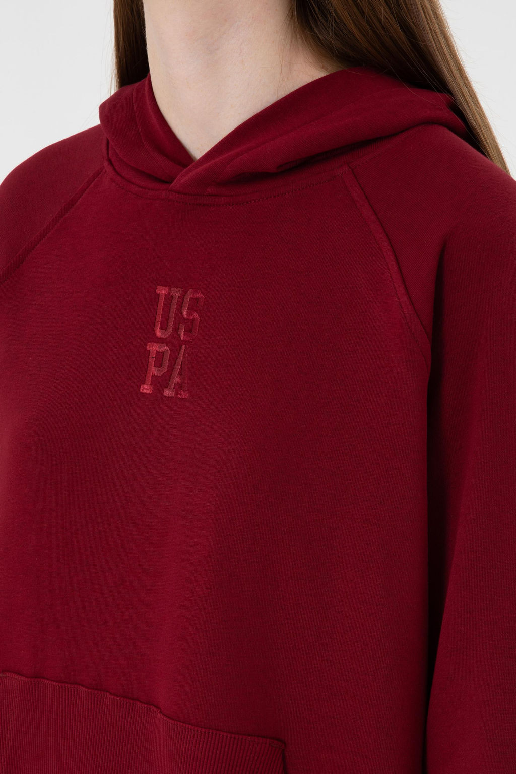 Kad_n Bordo Sweatshirt Sepette S_rpriz _ndirim - U.s. polo assn фото 7