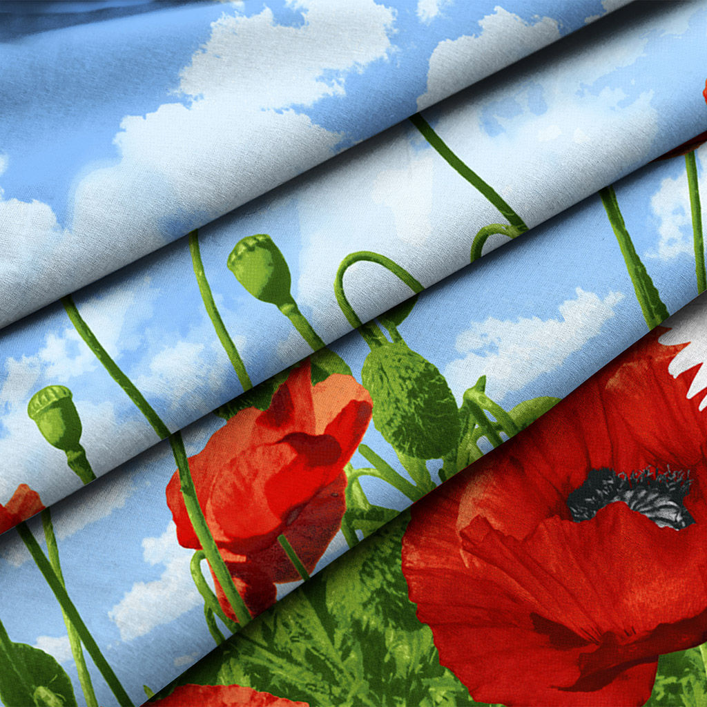 Покрывало стеганое Ромашки и маки 260х215см, спальное место 180см, бязь набивная Комфорт 121г/м2, хлопок 100%, многоигольная стежка, наполнитель синтепон 70гр, подкладка бязь отбеленная 121г/м2, Домашняя мода (Россия)  фото 4