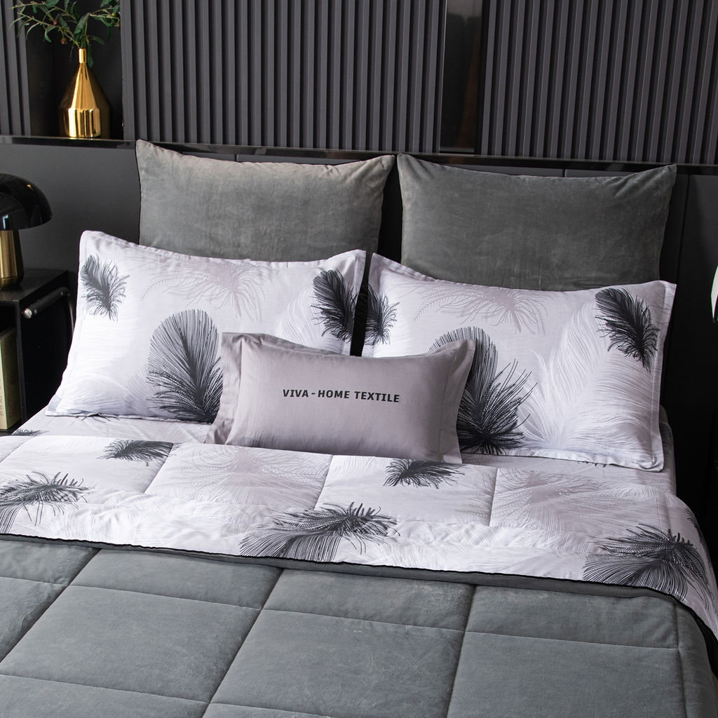 Комплект постельного белья Сатин Velouria Luxe с Одеялом VL013 Евро 4 Наволочки