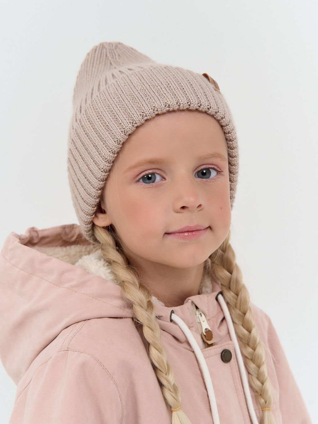 Шапка свечка из смесовой шерсти однослойная Ваниль - Bungly фото 4