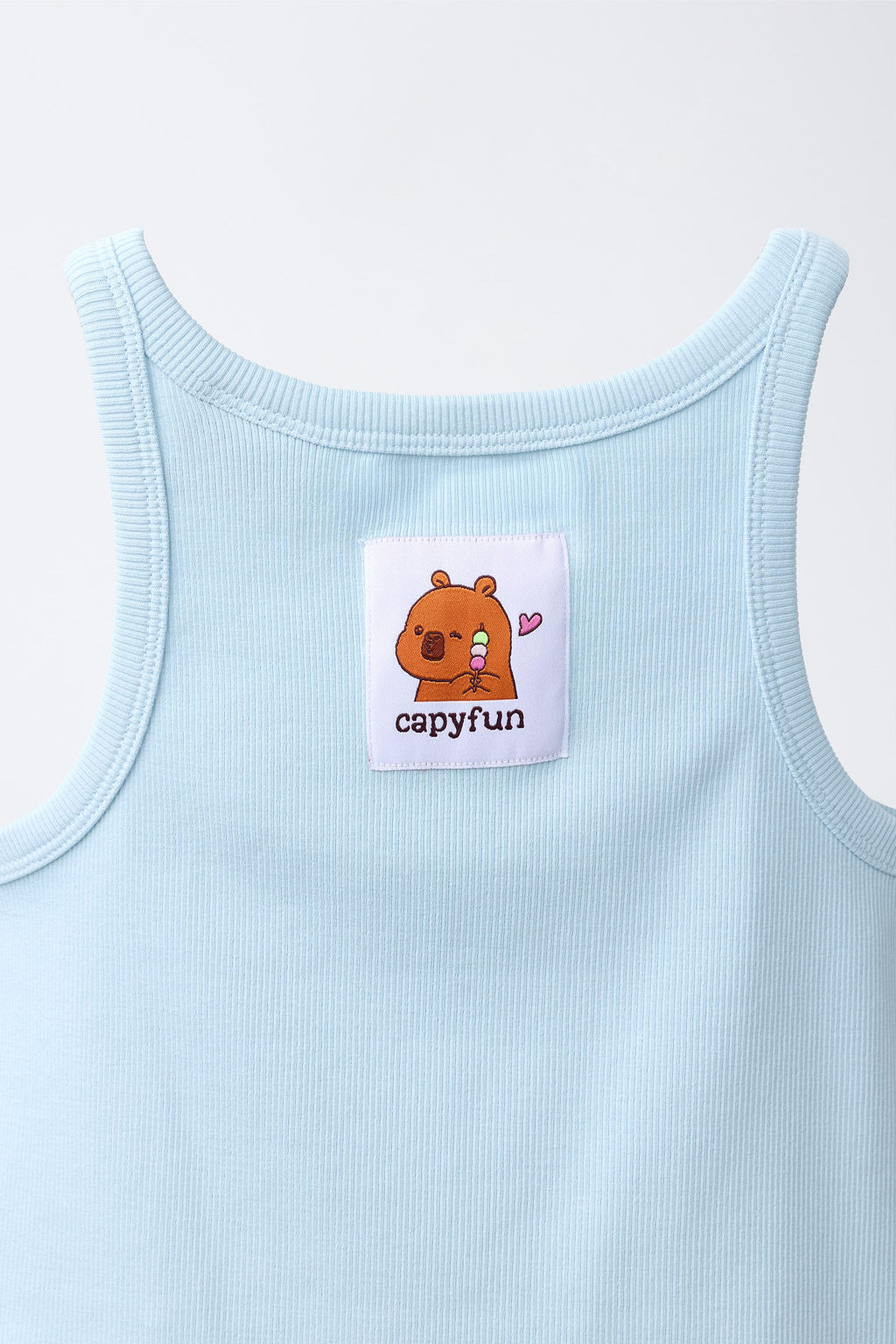 TOP RIB CAPIBARA CAPYFUN  / Azul pastel