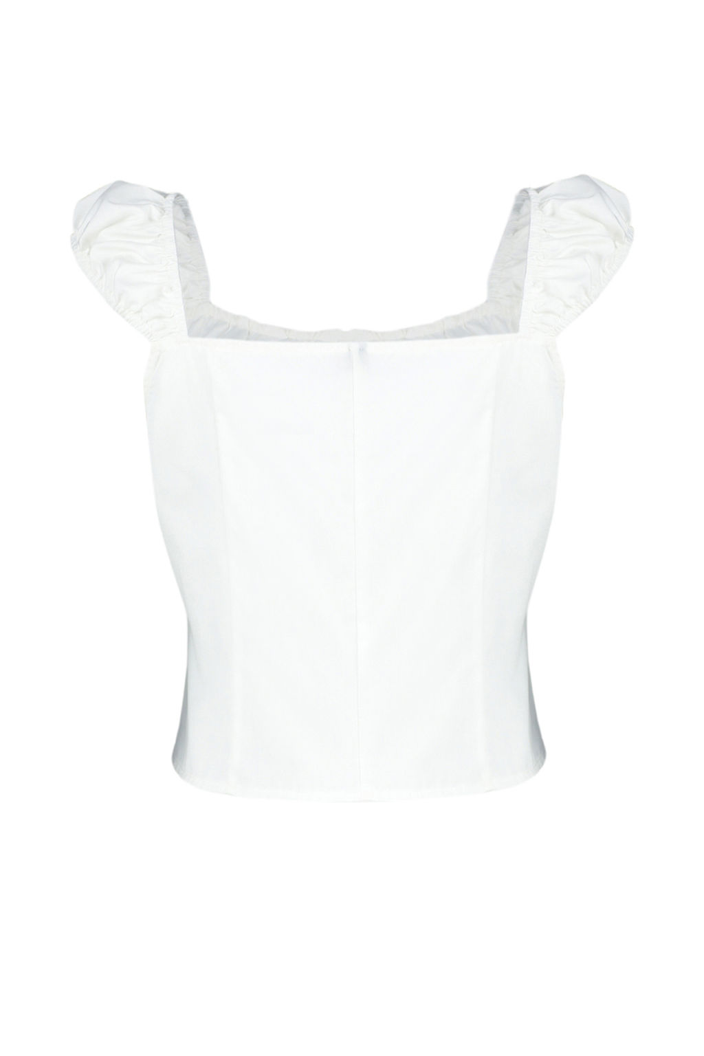 Ekru Fitted/Vucuda Oturan Pamuklu Crop Dokuma Bluz TWOSS24BZ00317 - Trendyolmilla фото 7