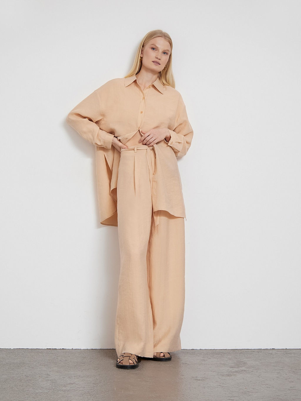 Брюки широкого кроя D249/sina - Emka фото 2