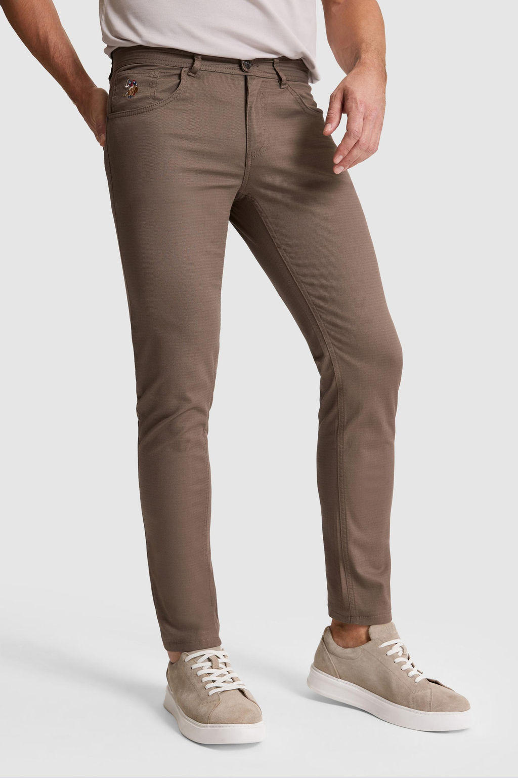 Erkek Vizon Kanvas / Chino Pantolon