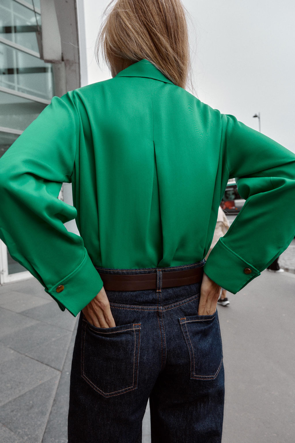 SATIN SHIRT WITH POCKET - Zara фото 5