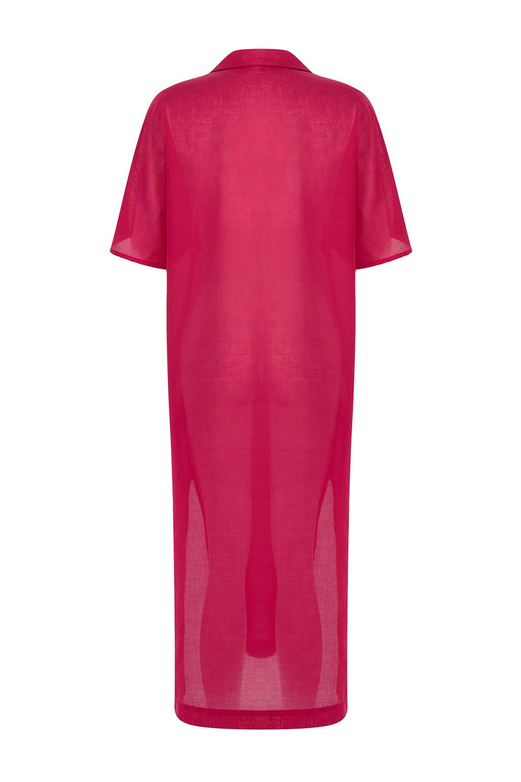 Trendyolmilla Fusya Maxi Dokuma %100 Pamuk Nak?sl? Plaj Elbisesi TBESS25EL00026  фото 10