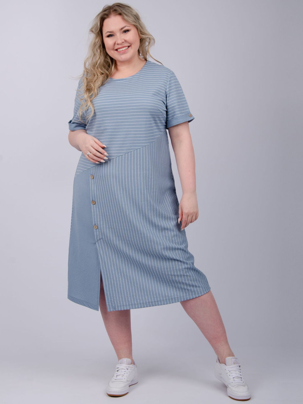 Платье "Волна", туман (М)