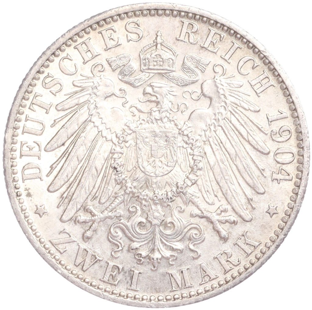 2 марки 1904 года D Германия (Бавария)