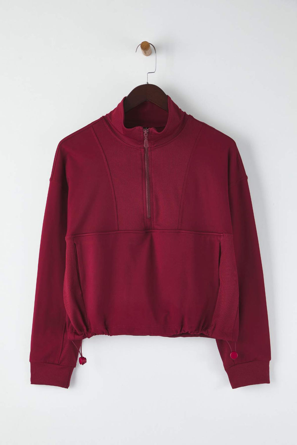 Bordo Modal Kumas Relaxed Sweatshirt THMAW26SW00001 - Trendyolmilla фото 5