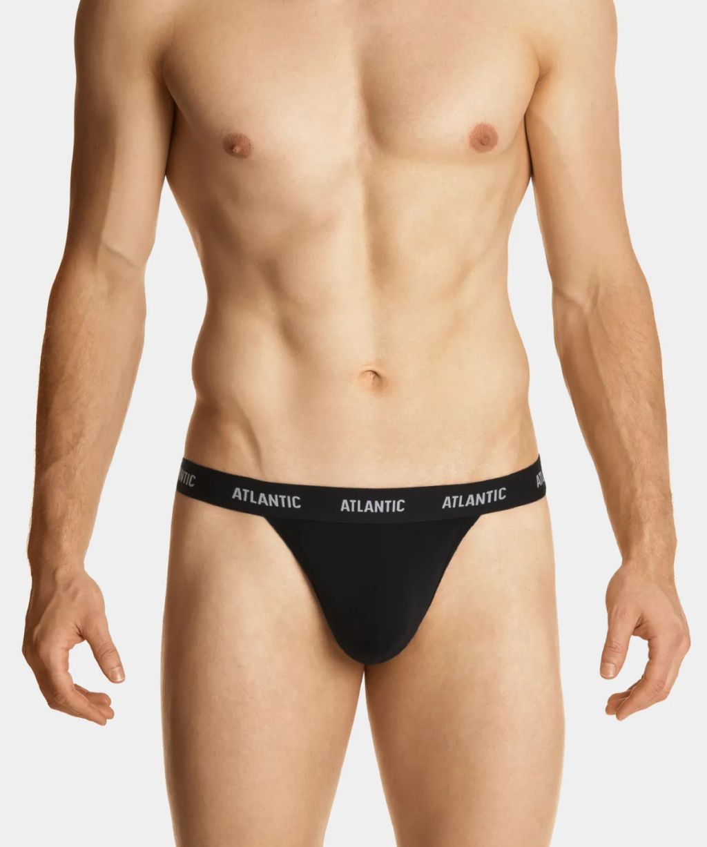 ATLANTIC MP-1572 Трусы стринги String Comfort - 1 шт. в упак. черный