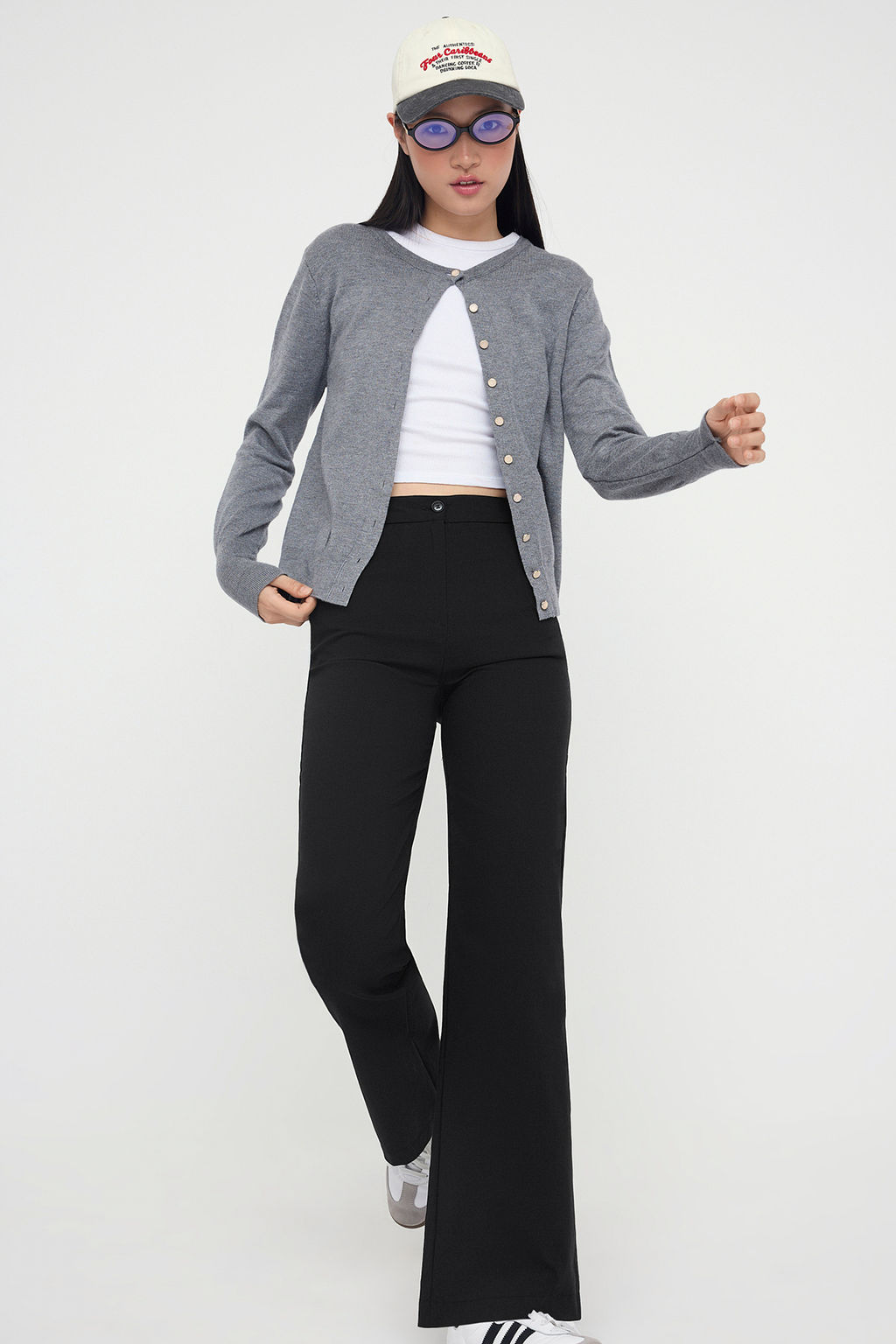 Teen Siyah Fitted Likral? Esnek Wide Leg/Genis Paca Pantolon TWOAW26PL00009 - Trendyolmilla фото 3