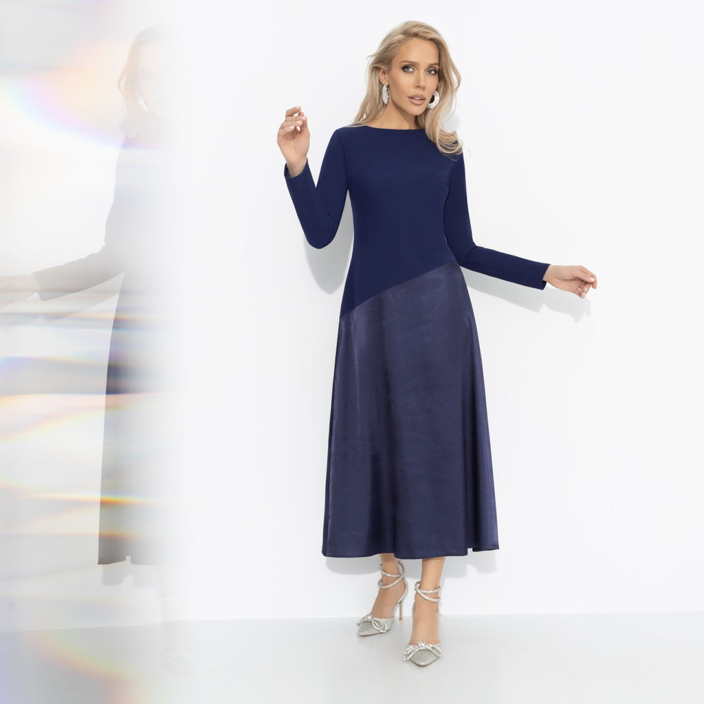 Платье комбинированное с шёлком, Нежная утонченность (моя мудрость)