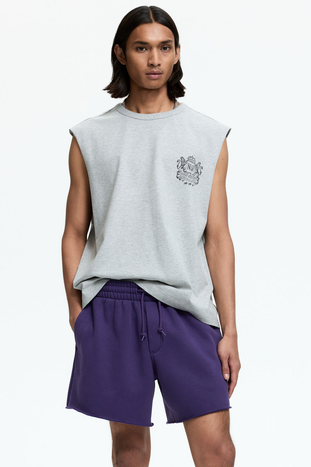 Pantal?n corto en sudadera Relaxed Fit - H&m фото 3