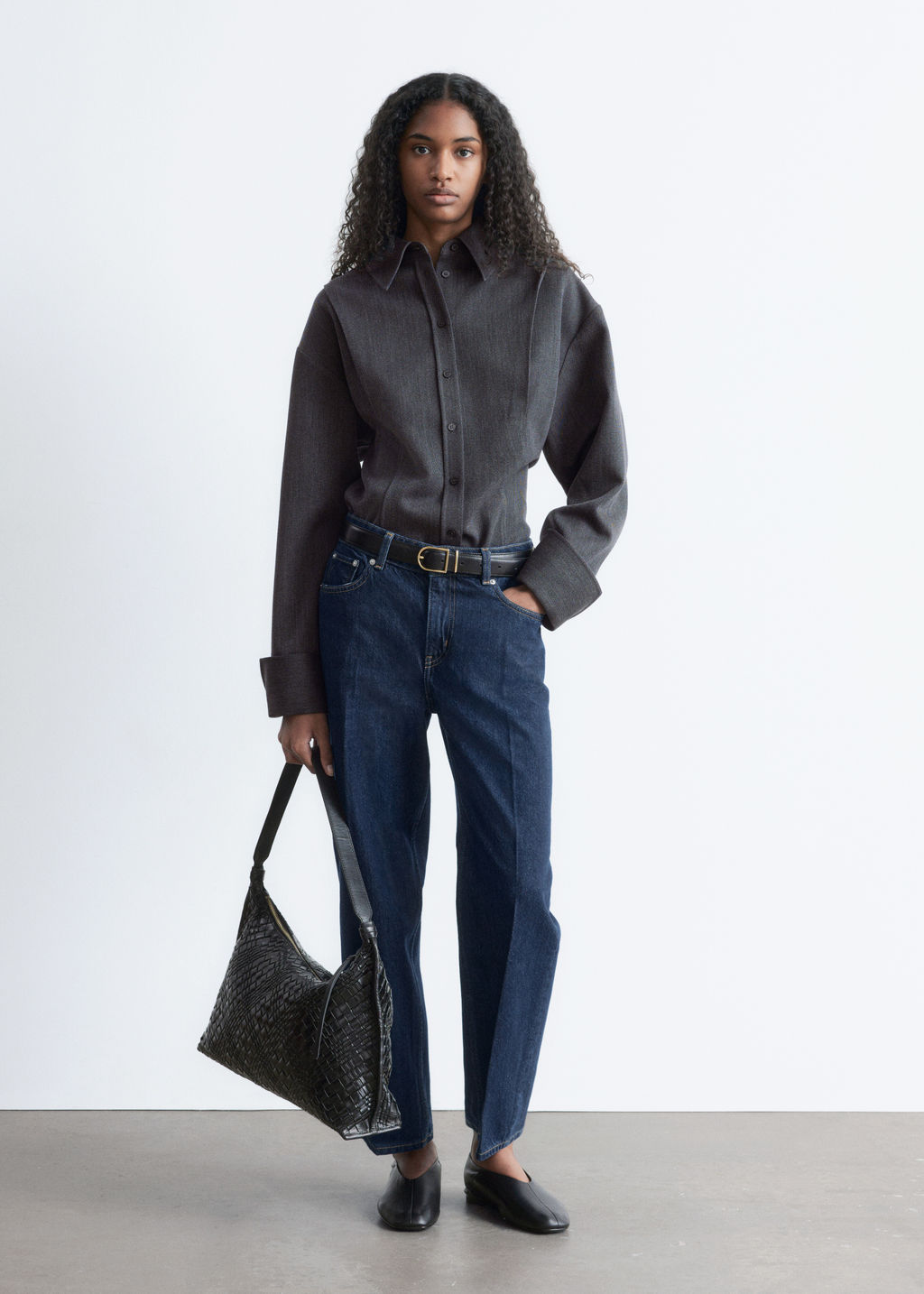 Vaqueros con corte ajustado al tobillo - H&m фото 5