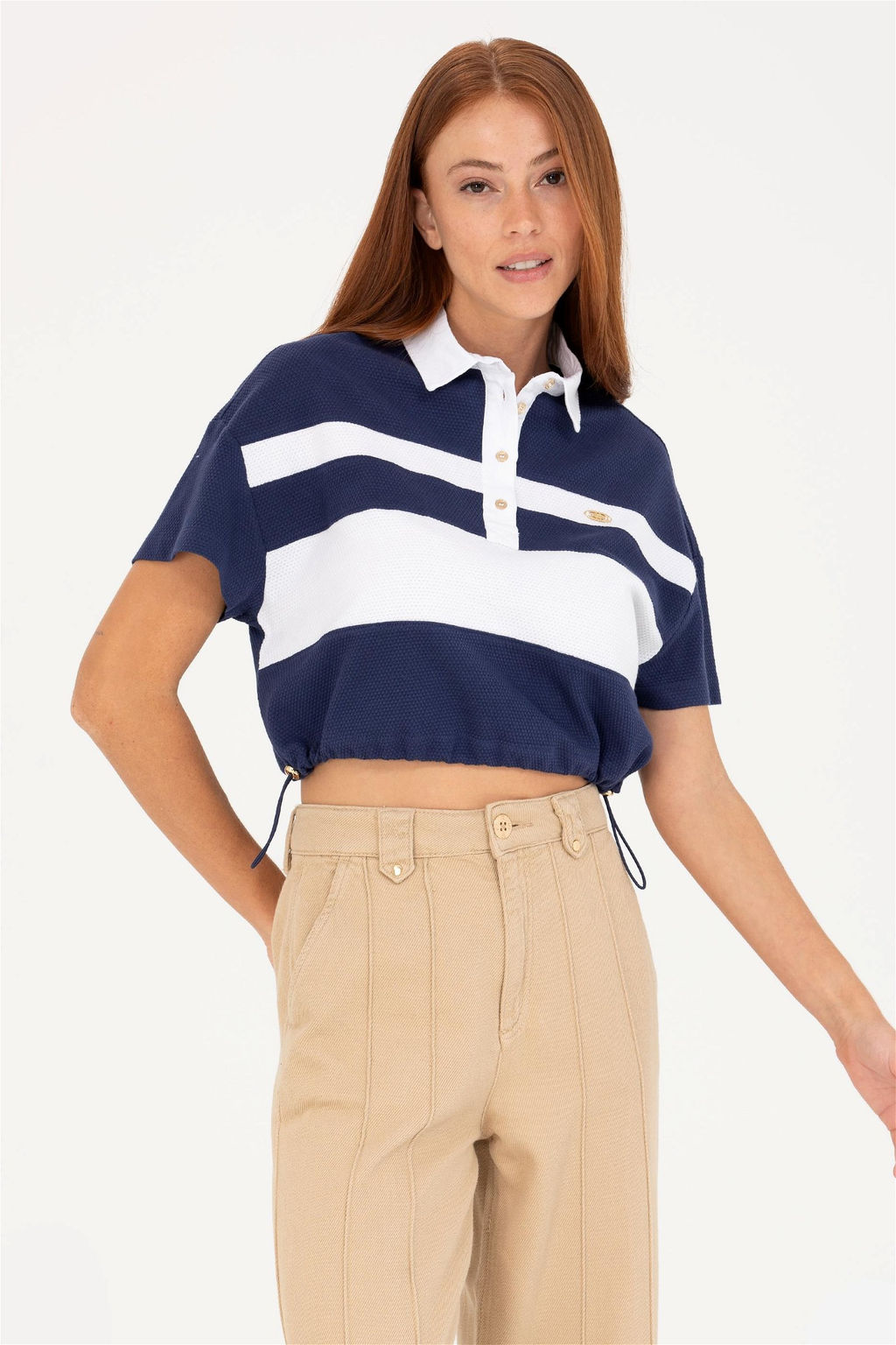 Женская темно-синяя футболка - U.s. polo assn фото 3