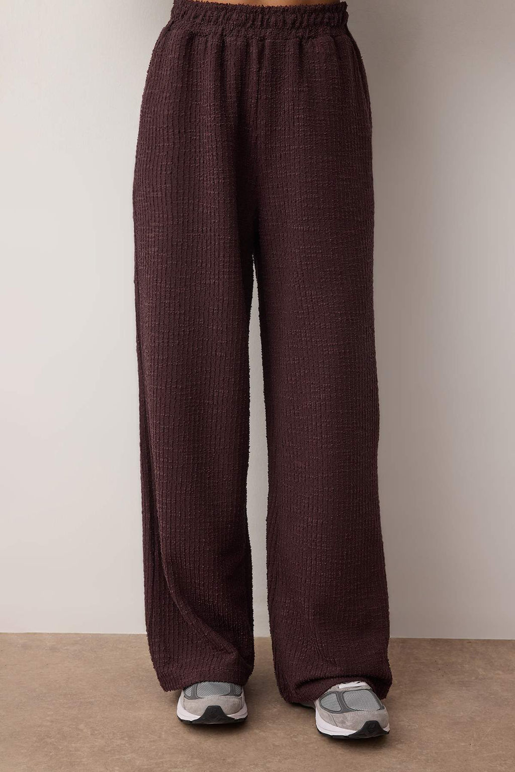 Kahverengi Dokulu Oversize/Genis Kal?p Esnek Orme Alt - Ust Tak?m TWOAW26AU00134 - Trendyolmilla фото 3