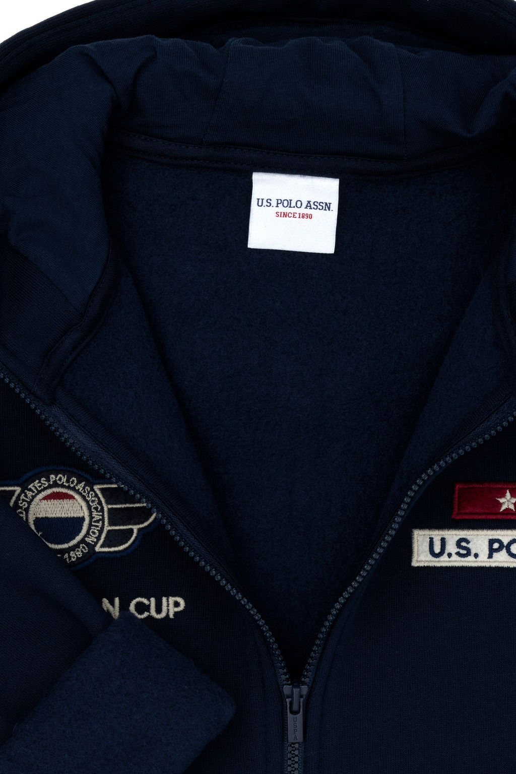 U. S. Polo Assn Толстовка с капюшоном темно-синего цвета для мальчика - U.s. polo assn фото 12