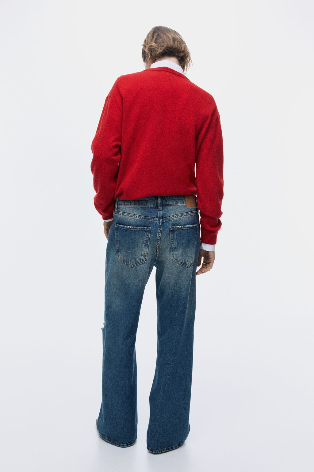 Wide Leg Regular Waist Jeans - H&m фото 6