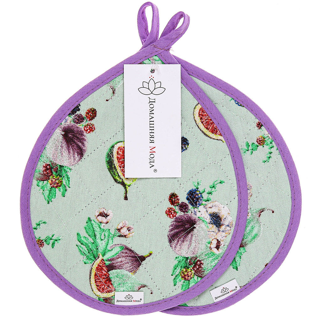 Инжир К Кухонный комплект: прихватка 20х25см Капелька - 2шт, хлопок Премиум 191г/м2 - хлопок 100%, наполнитель - ватин 280гр/м2, Домашняя мода (Россия)  фото 3