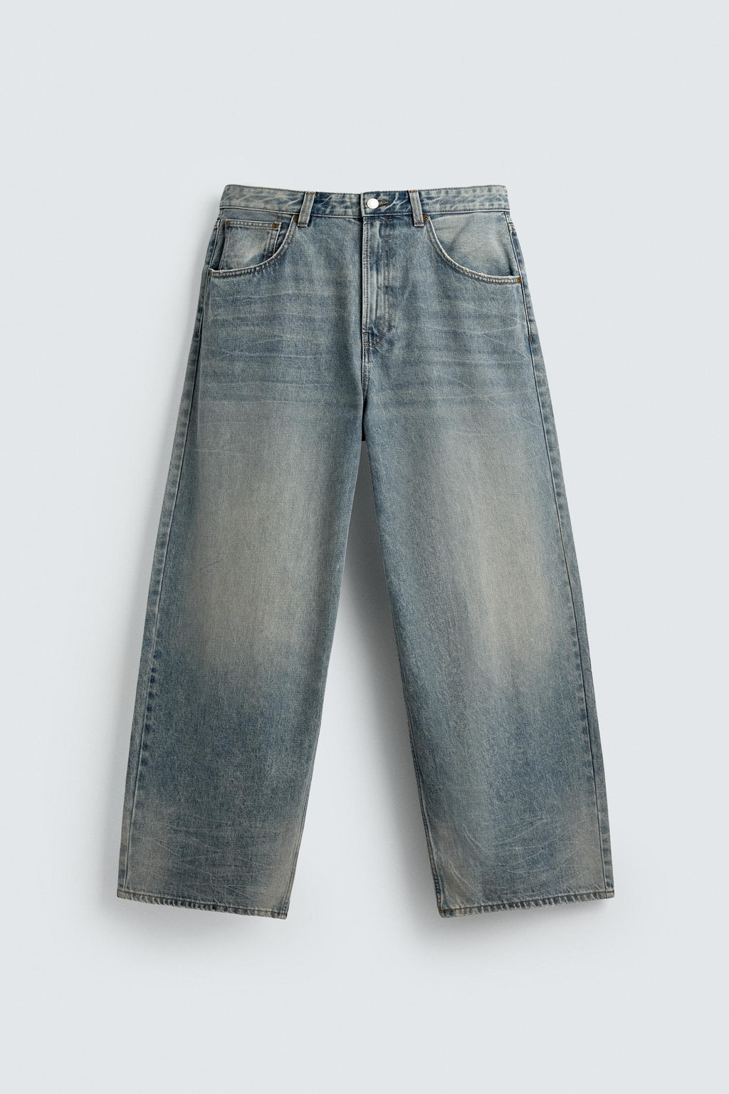 RIPPED BAGGY FIT JEANS - Zara фото 17