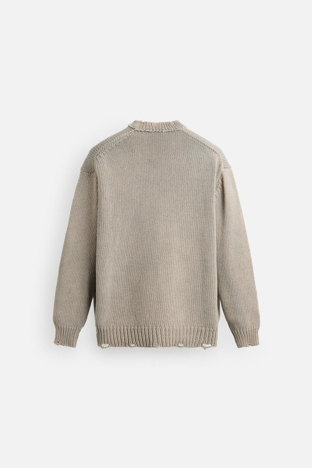 WASHED RIPPED EFFECT SWEATER - Zara фото 9