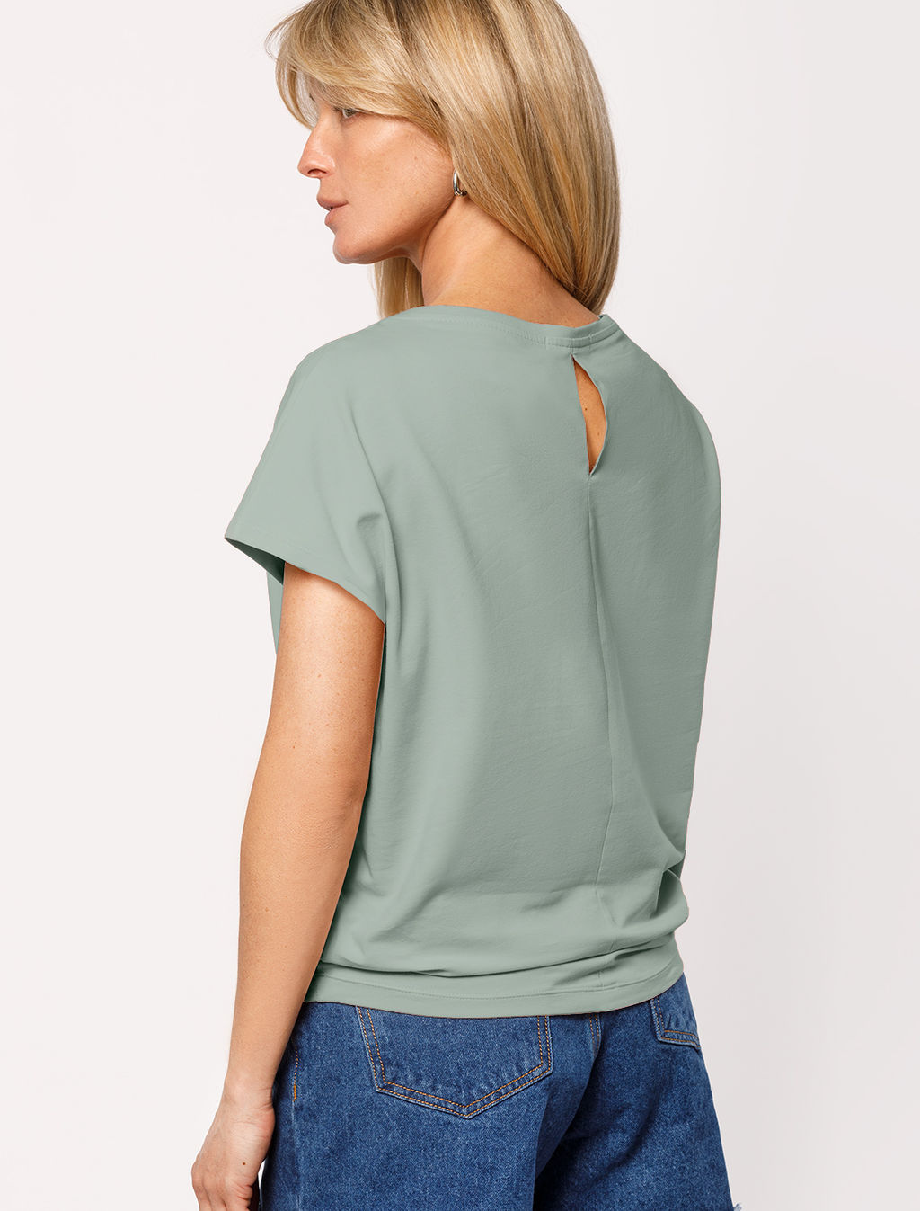 VILATTE / Футболка из хлопкового облегченного полотна с авторским принтом  фото 4