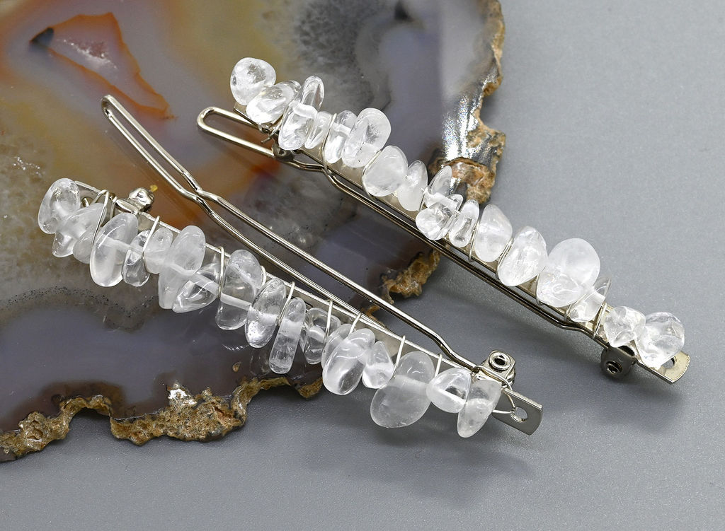 Женская заколка для волос с горным хрусталем 6,5*0,8*1,3см