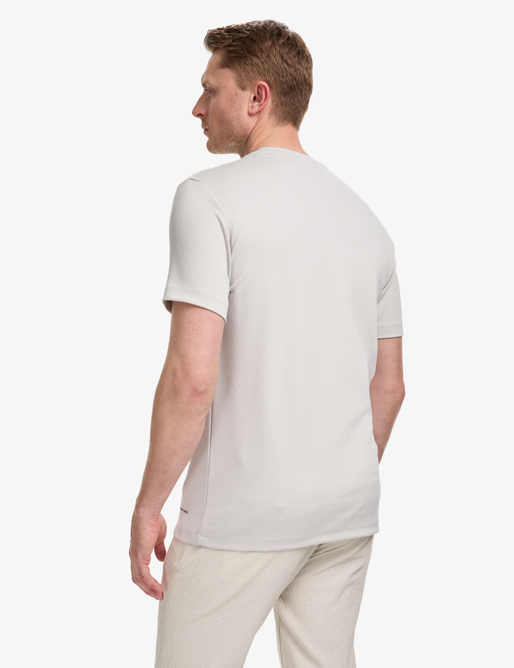 A__k Gri Regular Fit Bisiklet Yaka Basic Ti__rt