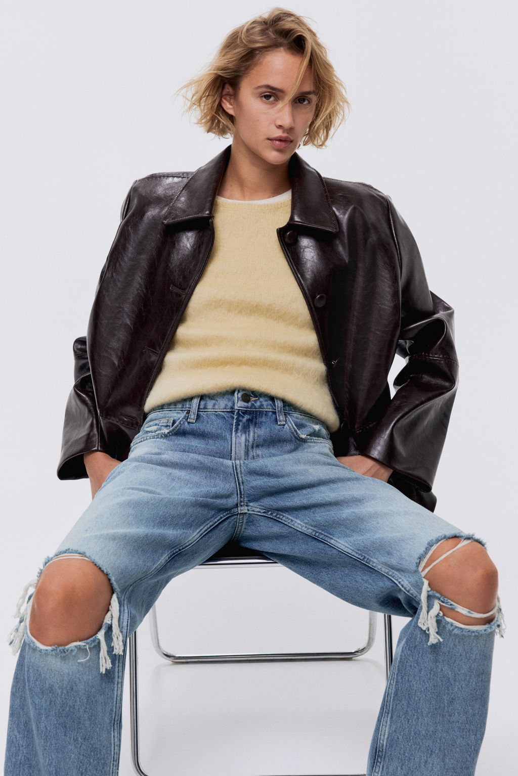 Straight High Jeans - H&m фото 6