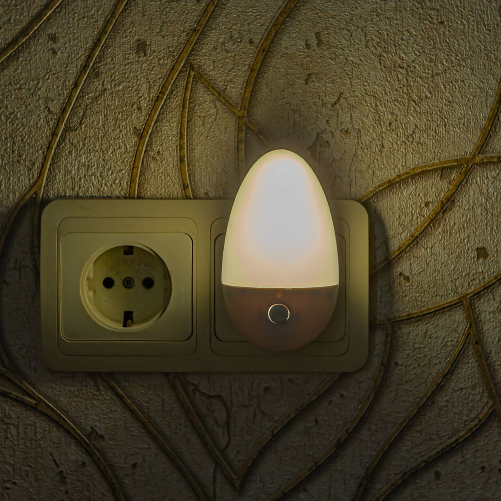 DTL-303-Овал/White/3LED/0,5W Светильник-ночник. Блистерная упаковка.