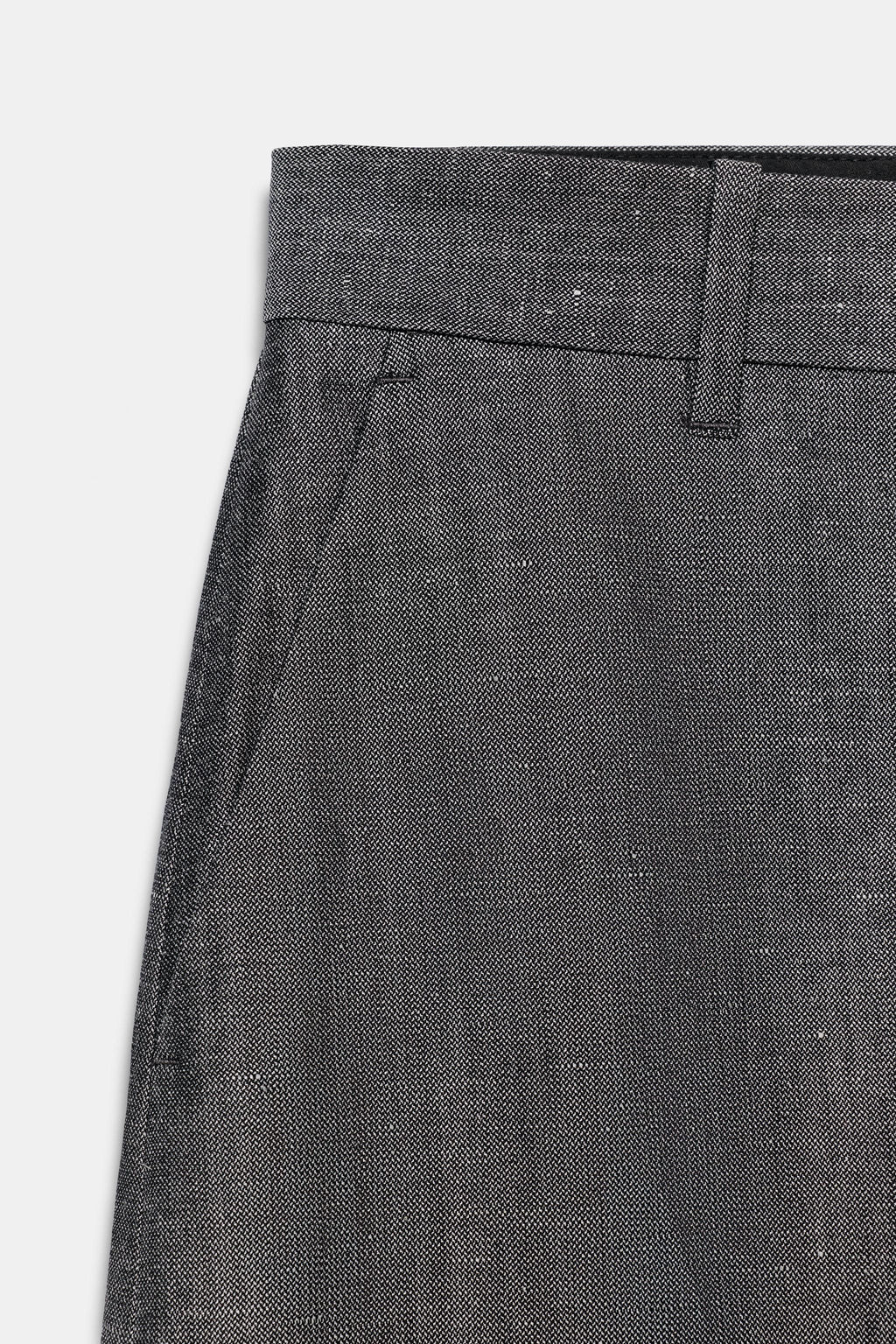 PANTAL?N ANCHO CON LINO ZW COLLECTION / Gris