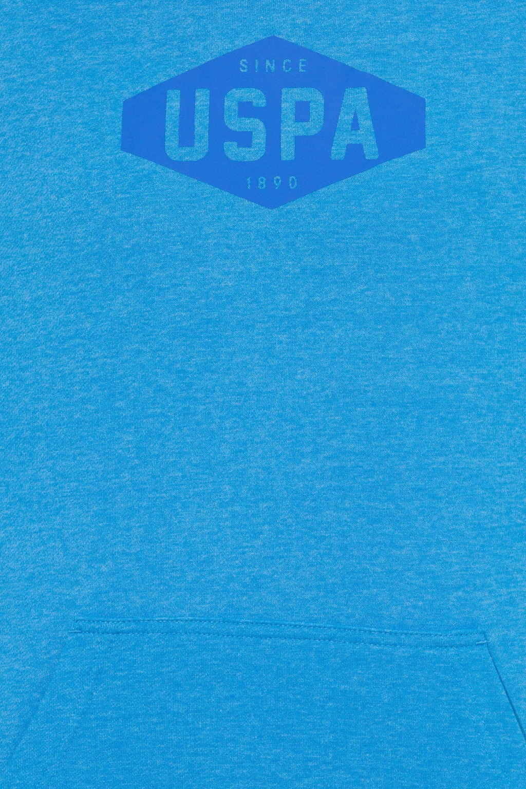 U. S. Polo Assn Мужская комфортная толстовка с капюшоном кобальтового меланжевого цвета - U.s. polo assn фото 6