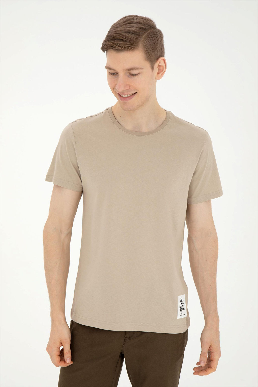 Мужская футболка светло-хаки - U.s. polo assn фото 3