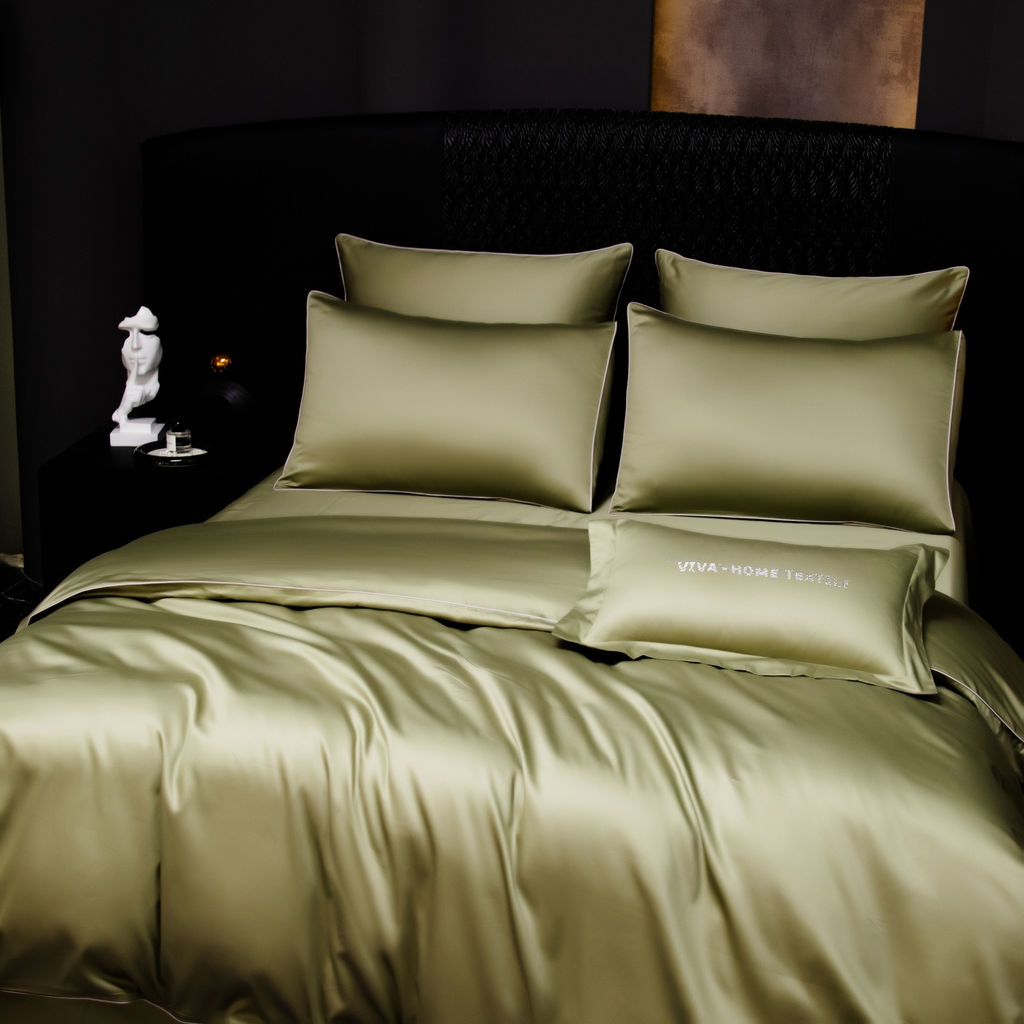 Комплект постельного белья Однотонный Сатин Премиум на резинке OCPR009 180*200*30;160*200*30;140*200*30 2 спальный 4 Наволочки