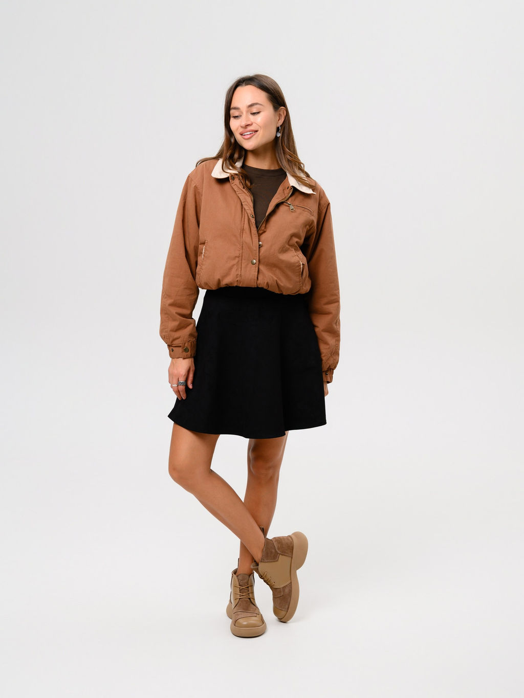 Ботинки 305.927ka.Круассан+коричневый капучино замша/шерсть