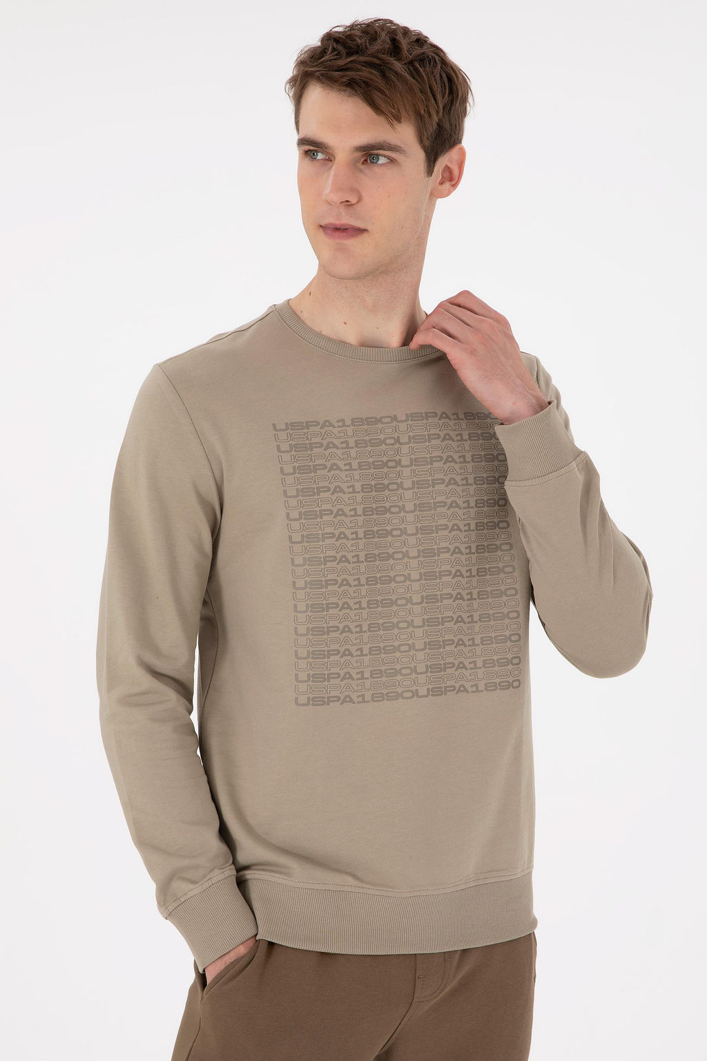 Мужской свитшот светло-хаки Неожиданная скидка в корзине