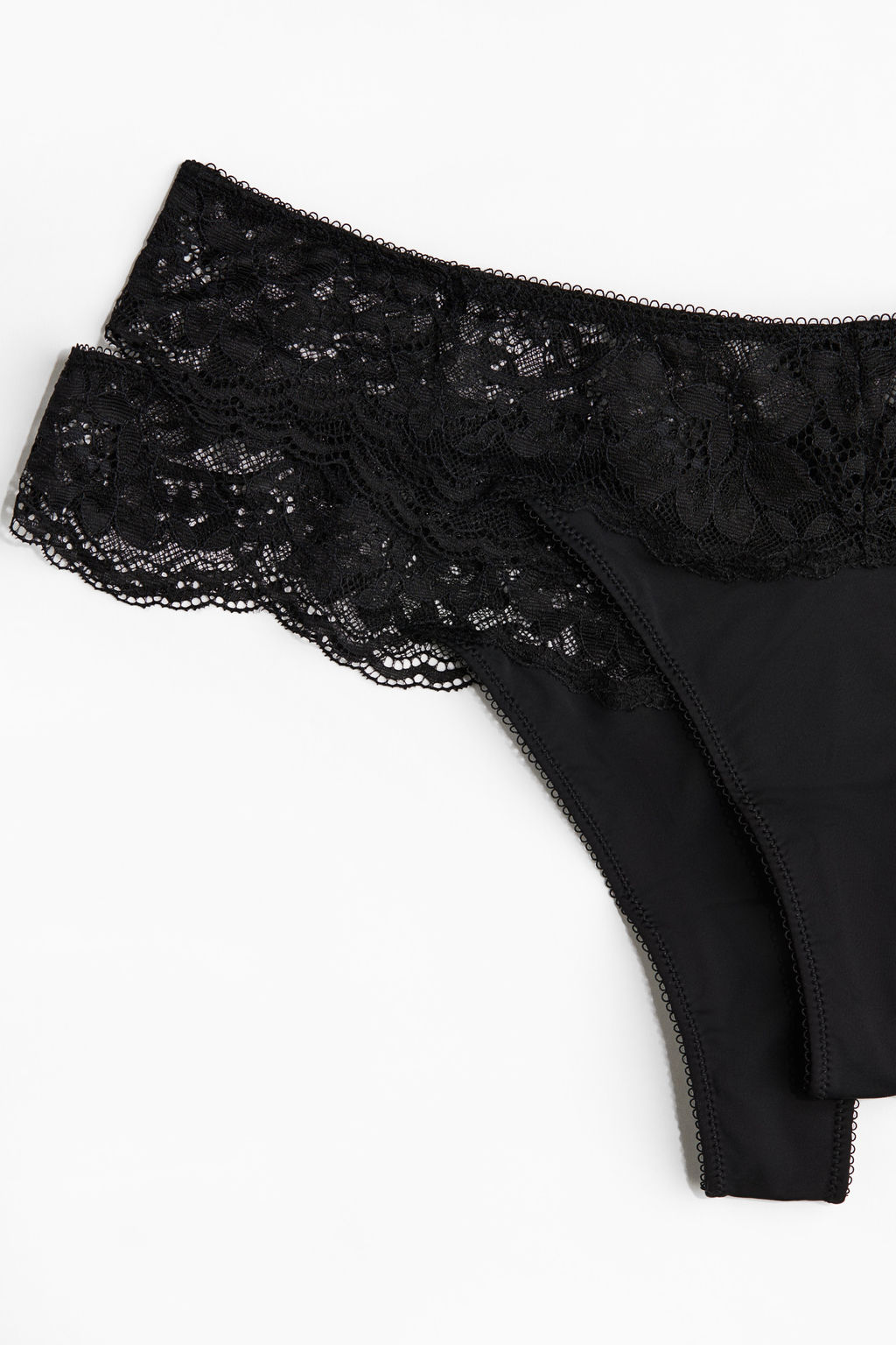 Pack de 2 bragas thong de microfibra y encaje - H&m фото 6
