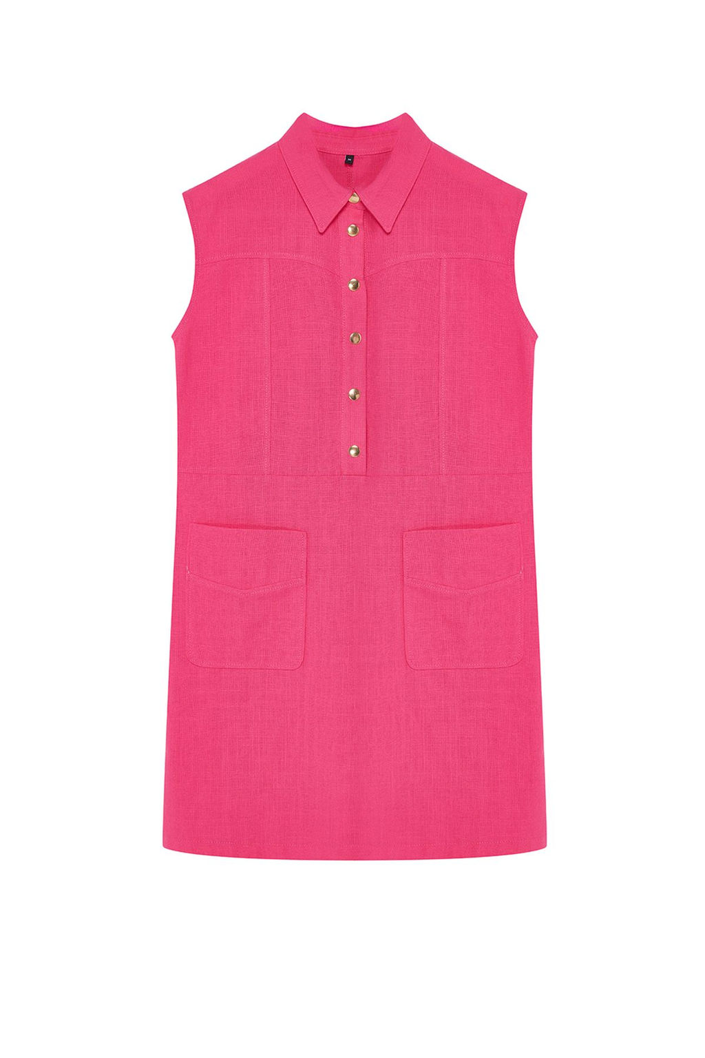 TRENDYOLMILLA Lacivert Duz Kesim Cepli Gomlek Yaka Keten Gorunumlu Mini Dokuma Elbise TWOSS22EL1068 фото 16