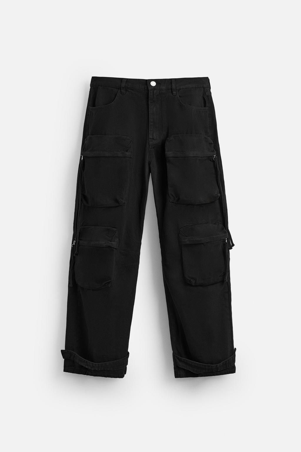 CARGO POCKET DENIM TROUSERS - Zara фото 7