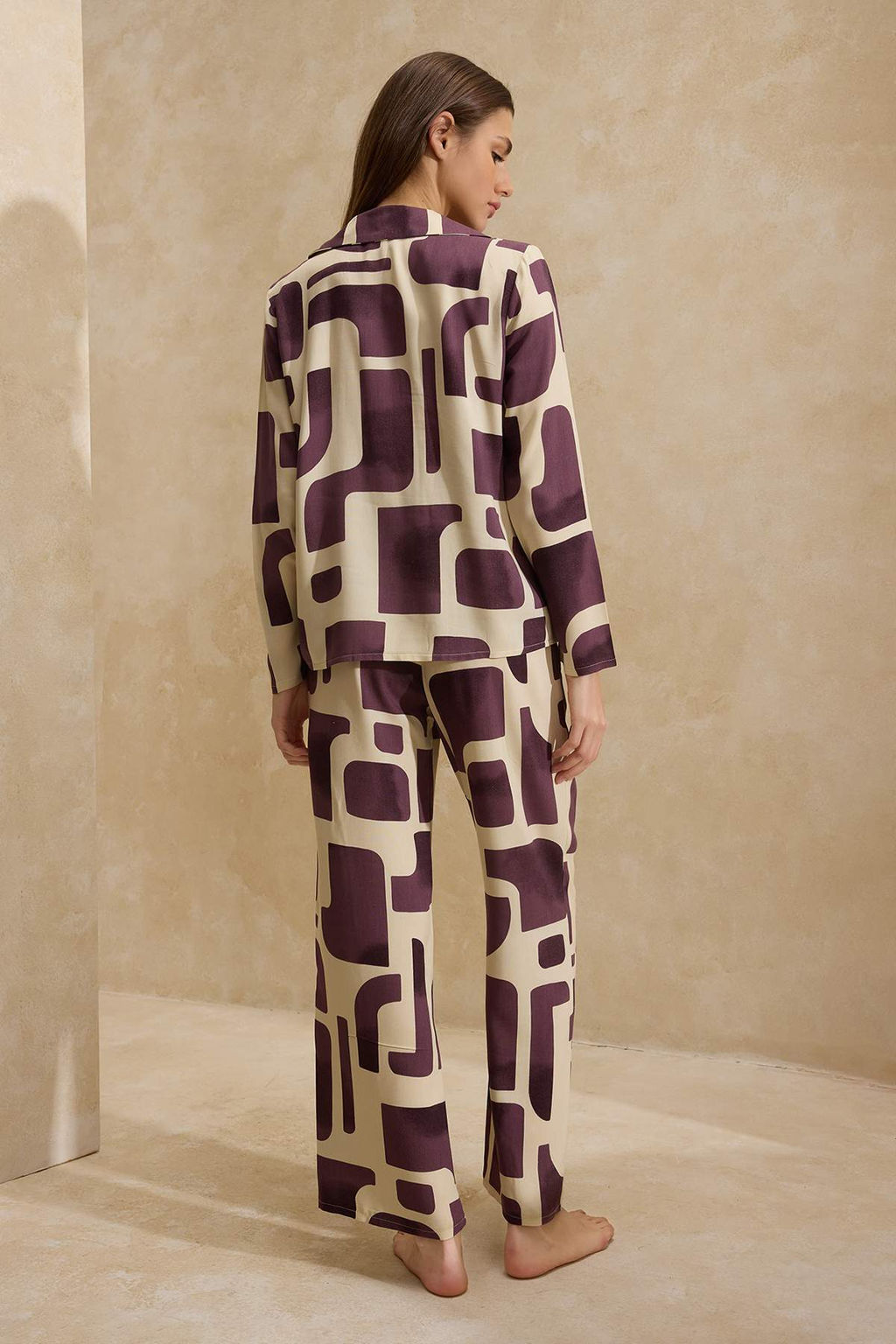 Cok Renkli Geometrik Shally Dokuma Pijama Tak?m? THMSS26PT00001 - Trendyolmilla фото 4